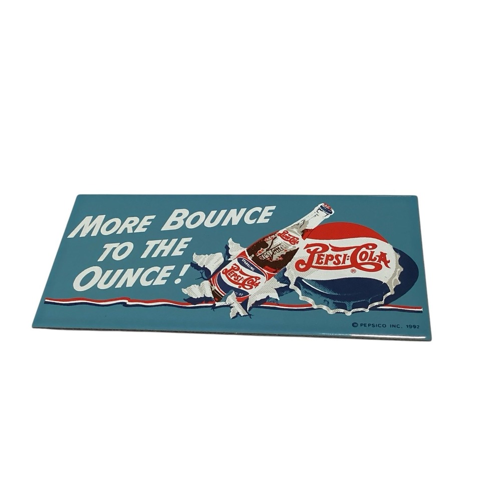 Vintage Pepsi-Cola "More Bounce To‎ The Ounce" 1992  Fridge Magnet EUC